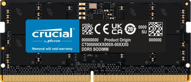 NB MEMORY 16GB DDR5-5600 SO/CT16G56C46S5 CRUCIAL NB MEMORY 16GB DDR5-5600 SO/CT16G56C46S5 CRUCIAL