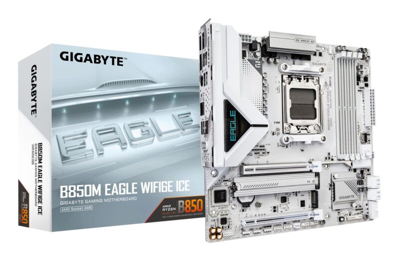 Mainboard|GIGABYTE|AMD B850|SAM5|Micro-ATX|Memory DDR5|Memory slots 4|B850MEAGLEWF6EICE Mainboard|GIGABYTE|AMD B850|SAM5|Micro-ATX|Memory DDR5|Memory slots 4|B850MEAGLEWF6EICE