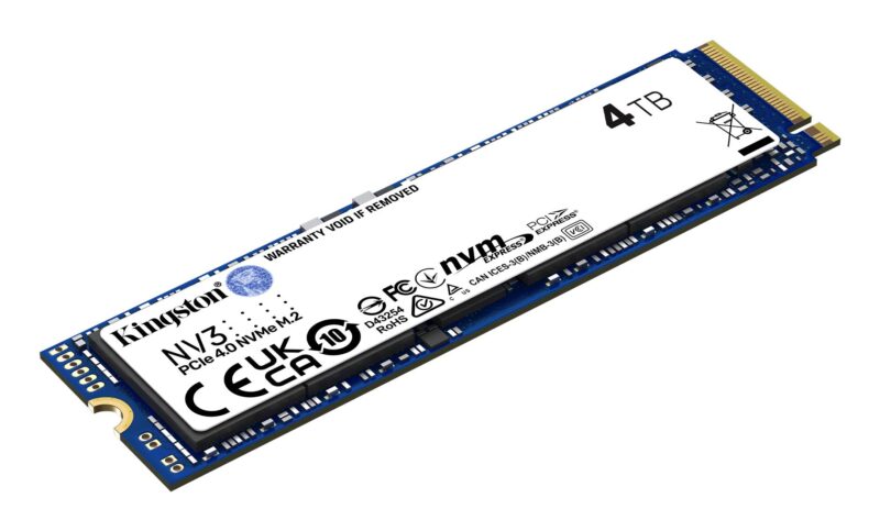 SSD|KINGSTON|NV3|4TB|M.2|PCIE|3D NAND|Write speed 5000 MBytes/sec|Read speed 6000 MBytes/sec|MTBF 200000 hours|SNV3S/4000G SSD|KINGSTON|NV3|4TB|M.2|PCIE|3D NAND|Write speed 5000 MBytes/sec|Read speed 6000 MBytes/sec|MTBF 200000 hours|SNV3S/4000G