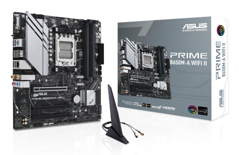 Mainboard|ASUS|AMD B650|Micro-ATX|Memory DDR5|Memory slots 4|3xPCI-Express 4.0 16x|2xM.2|1x15pin D-sub|1xHDMI|1xDisplayPort|4xUSB 2.0|4xUSB 3.2|1xPS/2|1xRJ45|3xAudio port|PRIMEB650M-AWIFIII Mainboard|ASUS|AMD B650|Micro-ATX|Memory DDR5|Memory slots 4|3xPCI-Express 4.0 16x|2xM.2|1x15pin D-sub|1xHDMI|1xDisplayPort|4xUSB 2.0|4xUSB 3.2|1xPS/2|1xRJ45|3xAudio port|PRIMEB650M-AWIFIII