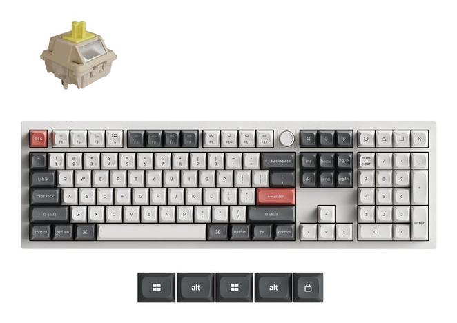 KEYBOARD WRL Q6 ULTRA/WHITE Q6U-P4 KEYCHRON KEYBOARD WRL Q6 ULTRA/WHITE Q6U-P4 KEYCHRON