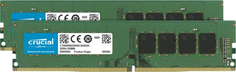 MEMORY DIMM 16GB PC25600 DDR4/KIT2 CT2K8G4DFRA32A CRUCIAL MEMORY DIMM 16GB PC25600 DDR4/KIT2 CT2K8G4DFRA32A CRUCIAL