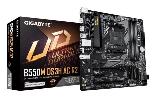 Mainboard|GIGABYTE|AMD B550|SAM4|Micro-ATX|Memory DDR4|Memory slots 4|B550MDS3HACR2 Mainboard|GIGABYTE|AMD B550|SAM4|Micro-ATX|Memory DDR4|Memory slots 4|B550MDS3HACR2