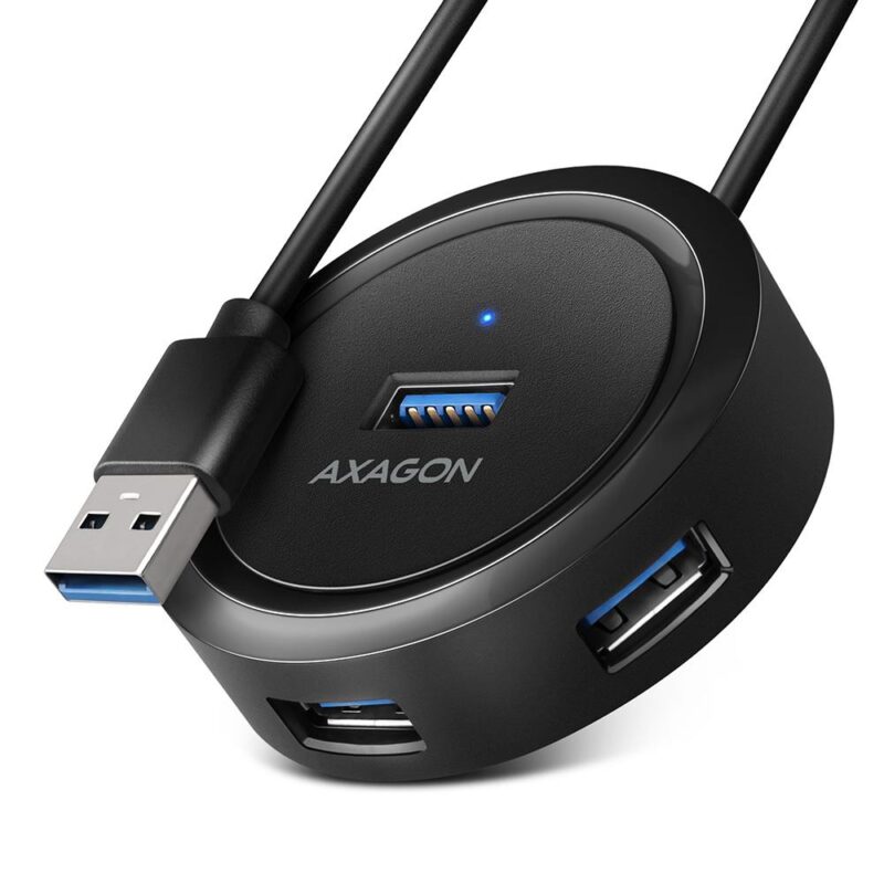 I/O HUB USB3.2 4PORT ROUND/0.3M HUE-P1A AXAGON I/O HUB USB3.2 4PORT ROUND/0.3M HUE-P1A AXAGON