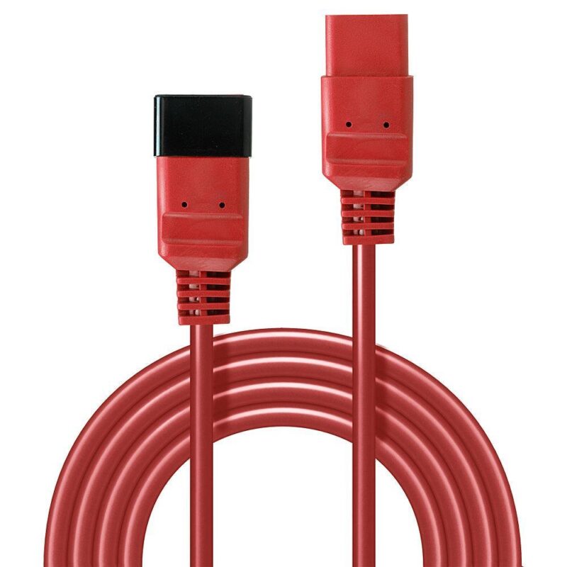 CABLE POWER IEC EXTENSION 2M/RED 30124 LINDY CABLE POWER IEC EXTENSION 2M/RED 30124 LINDY