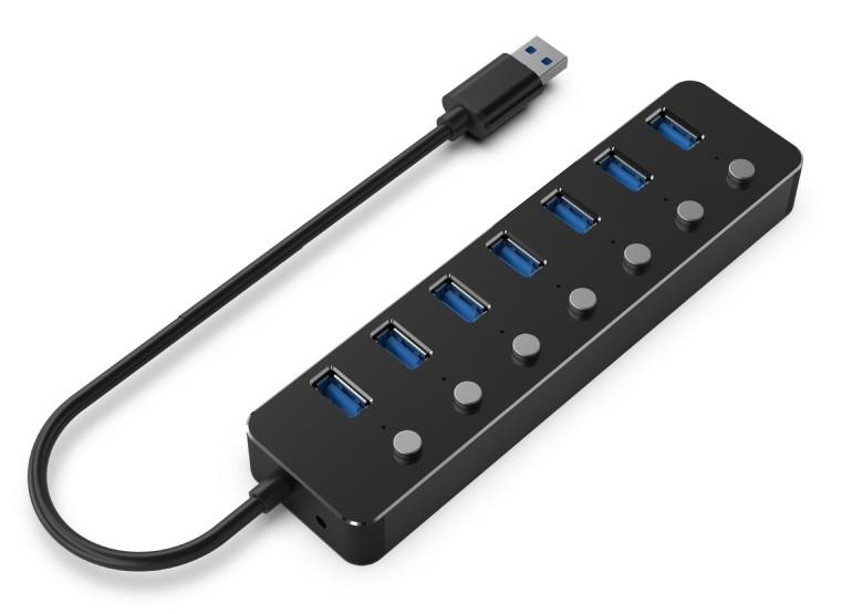I/O HUB USB3 7PORT/UHB-U3P7P-01 GEMBIRD I/O HUB USB3 7PORT/UHB-U3P7P-01 GEMBIRD