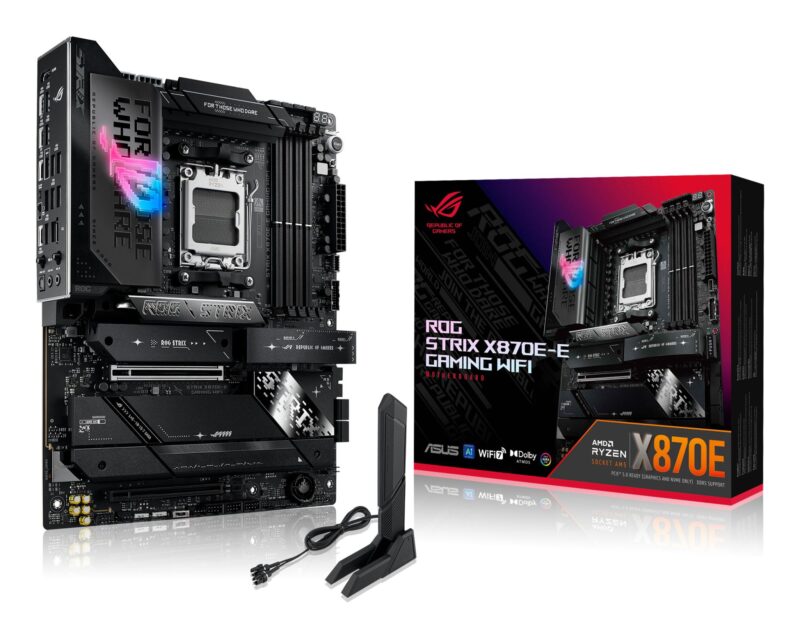 Mainboard|ASUS|AMD X870E|SAM5|ATX|Memory DDR5|Memory slots 4|1xPCI-Express 4.0 16x|1xPCI-Express 5.0 16x|5xM.2|1xHDMI|9xUSB 3.2|2xUSB-C|2xUSB4|1xOptical S/PDIF|STRIXX870E-EGAMINGWIFI Mainboard|ASUS|AMD X870E|SAM5|ATX|Memory DDR5|Memory slots 4|1xPCI-Express 4.0 16x|1xPCI-Express 5.0 16x|5xM.2|1xHDMI|9xUSB 3.2|2xUSB-C|2xUSB4|1xOptical S/PDIF|STRIXX870E-EGAMINGWIFI