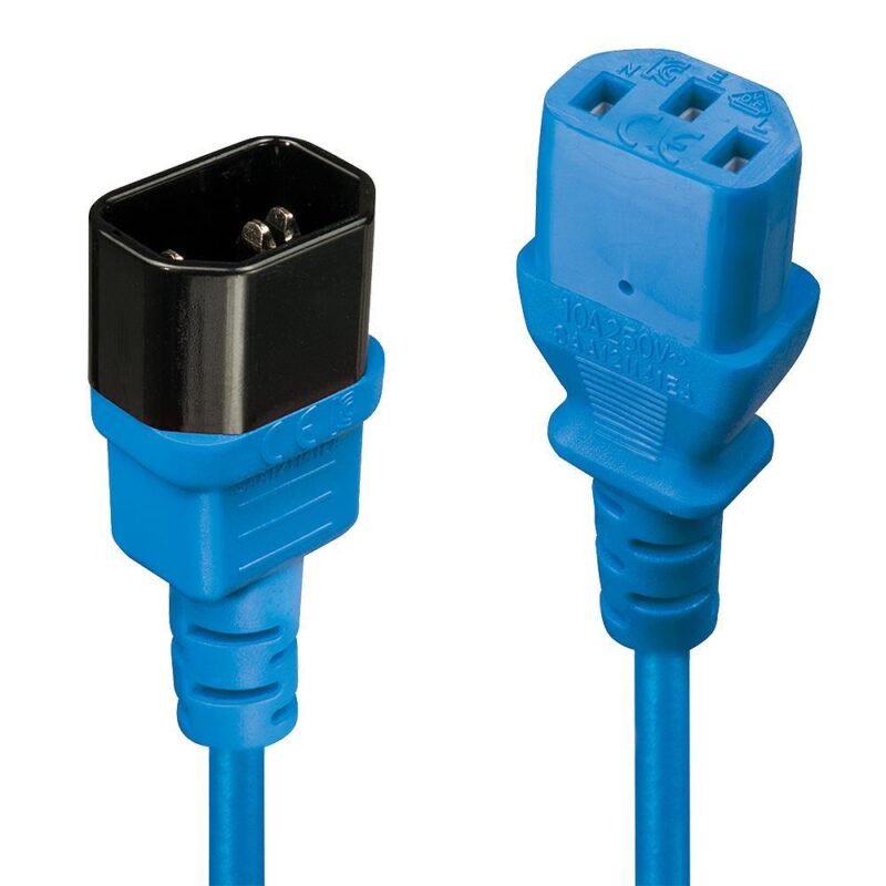 CABLE POWER IEC EXTENSION 0.5M/BLUE 30470 LINDY CABLE POWER IEC EXTENSION 0.5M/BLUE 30470 LINDY