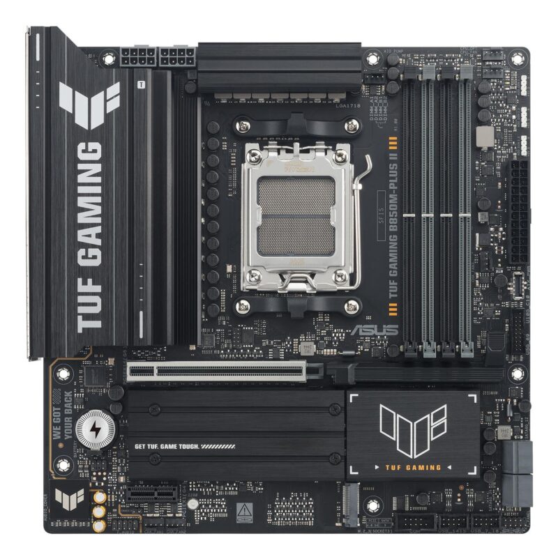 Mainboard|ASUS|AMD B850|SAM5|Micro-ATX|Memory DDR5|Memory slots 4|TUFGAMINGB850M-PLUSII Mainboard|ASUS|AMD B850|SAM5|Micro-ATX|Memory DDR5|Memory slots 4|TUFGAMINGB850M-PLUSII