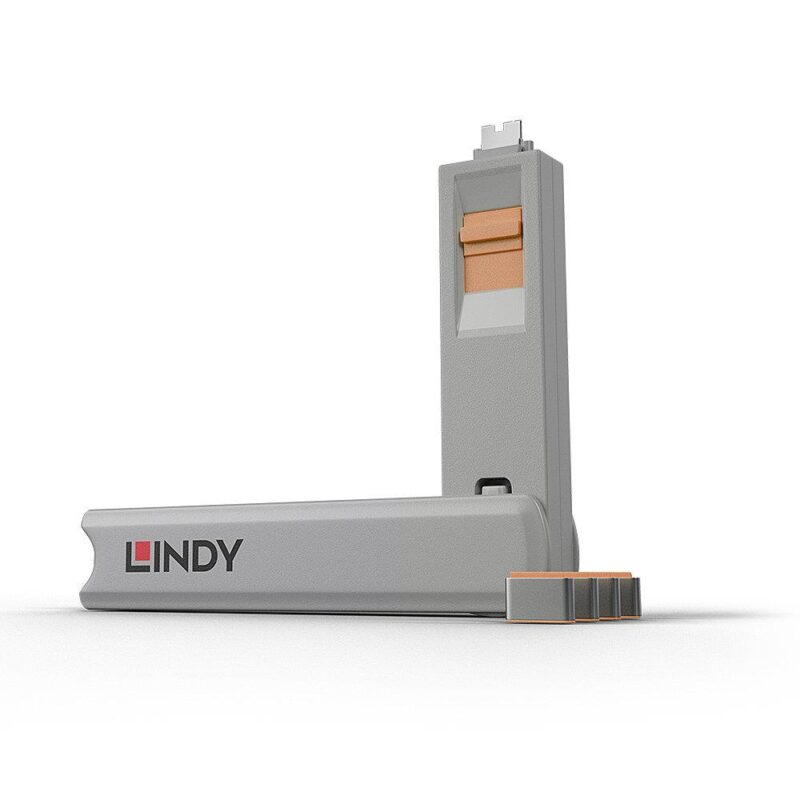 USB PORT TYPE-C BLOCKER 4PACK/ORANGE 40428 LINDY USB PORT TYPE-C BLOCKER 4PACK/ORANGE 40428 LINDY
