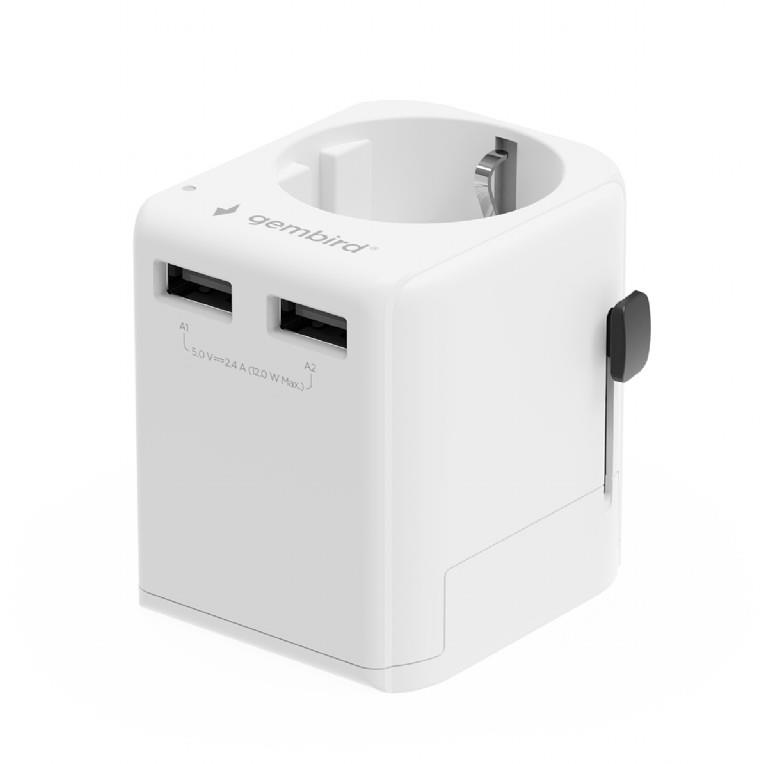 POWER ADAPTER EU TO UNIV. 12W/WHT TPA-EU2A12-01-W GEMBIRD POWER ADAPTER EU TO UNIV. 12W/WHT TPA-EU2A12-01-W GEMBIRD