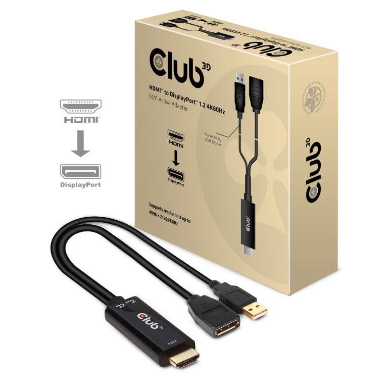 I/O ADAPTER HDMI TO DP/ACTIVE M/F CAC-1331 CLUB3D I/O ADAPTER HDMI TO DP/ACTIVE M/F CAC-1331 CLUB3D