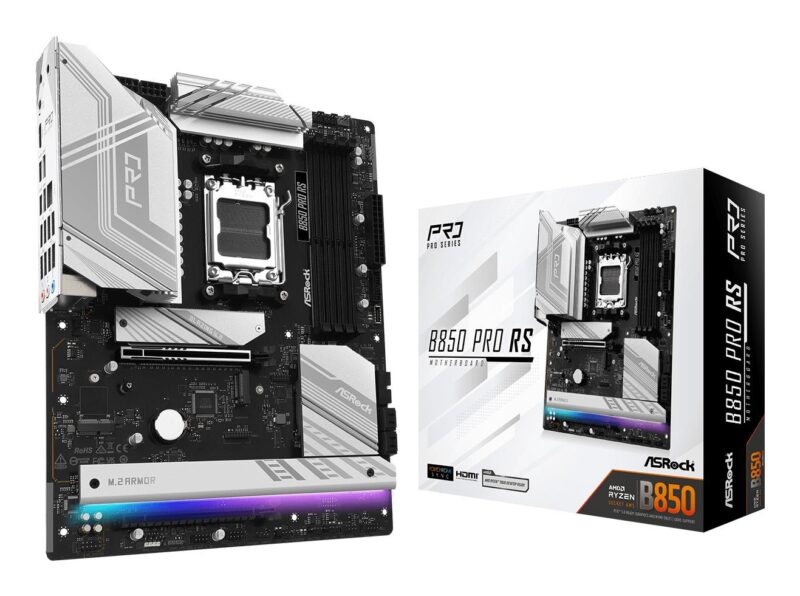 Mainboard|ASROCK|AMD B850|SAM5|ATX|Memory DDR5|Memory slots 4|1xPCI-Express 4.0 16x|1xPCI-Express 5.0 16x|1xM.2|1xHDMI|1xAudio-In|1xAudio-Out|1xMicrophone|6xUSB 2.0|5xUSB 3.2|1xUSB-C|1xRJ45|B850PRORS Mainboard|ASROCK|AMD B850|SAM5|ATX|Memory DDR5|Memory slots 4|1xPCI-Express 4.0 16x|1xPCI-Express 5.0 16x|1xM.2|1xHDMI|1xAudio-In|1xAudio-Out|1xMicrophone|6xUSB 2.0|5xUSB 3.2|1xUSB-C|1xRJ45|B850PRORS