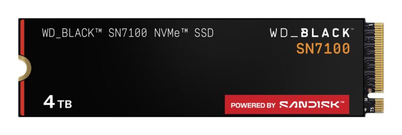 SSD|SANDISK|Read speed 7000 MB/s|Write speed 6700 MB/s|NVMe Yes|PCI Express 4.0|M.2|4000 GB|POWERED BY SANDISK|Black SN7100|WDS400T4X0E-00CJA0 SSD|SANDISK|Read speed 7000 MB/s|Write speed 6700 MB/s|NVMe Yes|PCI Express 4.0|M.2|4000 GB|POWERED BY SANDISK|Black SN7100|WDS400T4X0E-00CJA0