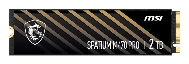 SSD|MSI|SPATIUM M470 PRO|2TB|M.2|PCIe Gen4|NVMe|3D NAND|Write speed 5000 MBytes/sec|Read speed 6000 MBytes/sec|2.15mm|TBW 640 TB|MTBF 150000 hours|S78-440Q990-P83 SSD|MSI|SPATIUM M470 PRO|2TB|M.2|PCIe Gen4|NVMe|3D NAND|Write speed 5000 MBytes/sec|Read speed 6000 MBytes/sec|2.15mm|TBW 640 TB|MTBF 150000 hours|S78-440Q990-P83