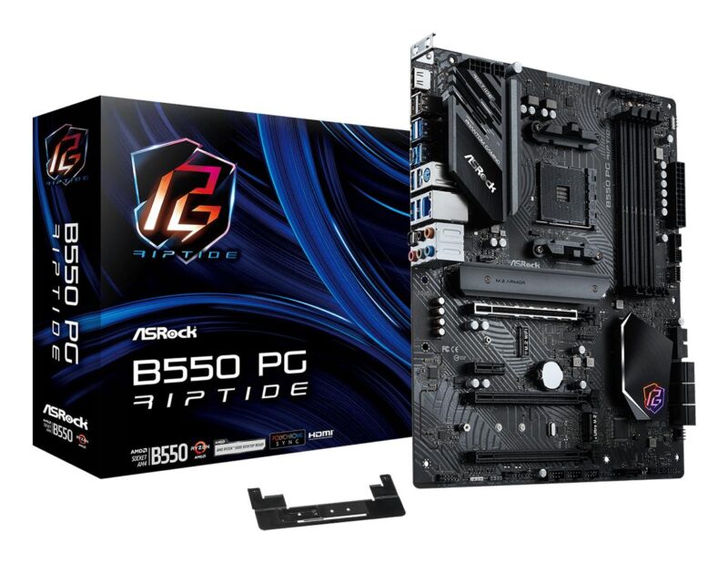 Mainboard|ASROCK|AMD B550|SAM4|ATX|Memory DDR4|Memory slots 4|3xPCI-Express 16x|1xPCI-Express 3.0 1x|2xM.2|1xHDMI|2xUSB 2.0|8xUSB 3.2|1xPS/2|1xOptical S/PDIF|1xRJ45|5xAudio port|B550PGRIPTIDE Mainboard|ASROCK|AMD B550|SAM4|ATX|Memory DDR4|Memory slots 4|3xPCI-Express 16x|1xPCI-Express 3.0 1x|2xM.2|1xHDMI|2xUSB 2.0|8xUSB 3.2|1xPS/2|1xOptical S/PDIF|1xRJ45|5xAudio port|B550PGRIPTIDE