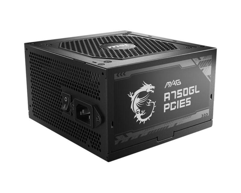 Power Supply|MSI|750 Watts|Efficiency 80 PLUS GOLD|PFC Active|MAGA750GLPCIE5 Power Supply|MSI|750 Watts|Efficiency 80 PLUS GOLD|PFC Active|MAGA750GLPCIE5