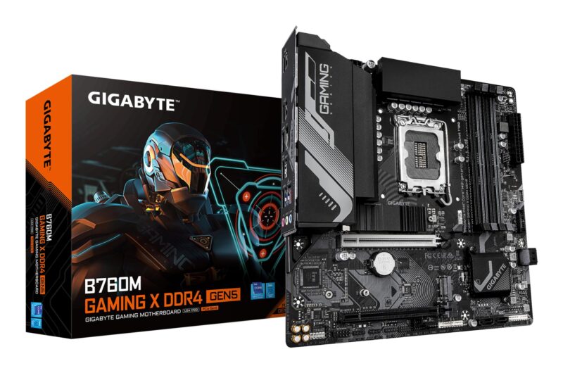 Mainboard|GIGABYTE|GIGABYTE B760M GAMING X DDR4 GEN5|Intel B760|LGA 1700|micro ATX|RAM DDR4-SDRAM|4xSlots|2xNumber of M.2 (M) slots|B760MGXDDR4GEN5 Mainboard|GIGABYTE|GIGABYTE B760M GAMING X DDR4 GEN5|Intel B760|LGA 1700|micro ATX|RAM DDR4-SDRAM|4xSlots|2xNumber of M.2 (M) slots|B760MGXDDR4GEN5