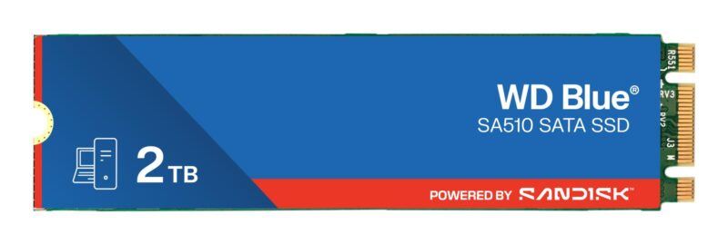 SSD|SANDISK|200xTBW rating|MTBF 1750000 h|Read speed 560 MB/s|Write speed 510 MB/s|Serial ATA III|M.2|2000 GB|POWERED BY SANDISK|Blue SA510|WDS200T3B0B SSD|SANDISK|200xTBW rating|MTBF 1750000 h|Read speed 560 MB/s|Write speed 510 MB/s|Serial ATA III|M.2|2000 GB|POWERED BY SANDISK|Blue SA510|WDS200T3B0B