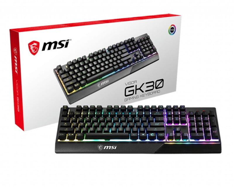 KEYBOARD GAMING BLACK ENG/VIGOR GK30 US MSI KEYBOARD GAMING BLACK ENG/VIGOR GK30 US MSI