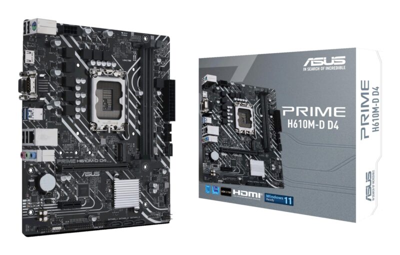 Mainboard|ASUS|Intel H610|LGA1700|MicroATX|Memory DDR4|Memory slots 2|1xPCI-Express 3.0 1x|1xPCI-Express 4.0 16x|1xM.2|1x15pin D-sub|1xHDMI|2xAudio-In|1xAudio-Out|4xUSB 2.0|2xUSB 3.2|1xCOM|1xPS/2|1xRJ45|PRIMEH610M-DD4 Mainboard|ASUS|Intel H610|LGA1700|MicroATX|Memory DDR4|Memory slots 2|1xPCI-Express 3.0 1x|1xPCI-Express 4.0 16x|1xM.2|1x15pin D-sub|1xHDMI|2xAudio-In|1xAudio-Out|4xUSB 2.0|2xUSB 3.2|1xCOM|1xPS/2|1xRJ45|PRIMEH610M-DD4