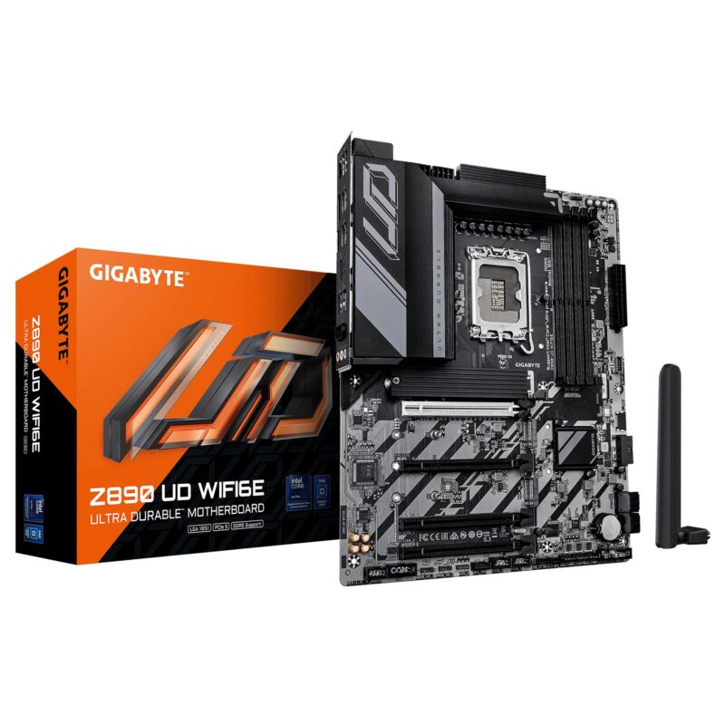 Mainboard|GIGABYTE|Intel Z890|LGA 1851 (Socket V1)|ATX|RAM DDR5-SDRAM|4xSlots|Wi-Fi Yes|Bluetooth Yes|3xNumber of M.2 (M) slots|Z890UDWIFI6E1.2 Mainboard|GIGABYTE|Intel Z890|LGA 1851 (Socket V1)|ATX|RAM DDR5-SDRAM|4xSlots|Wi-Fi Yes|Bluetooth Yes|3xNumber of M.2 (M) slots|Z890UDWIFI6E1.2