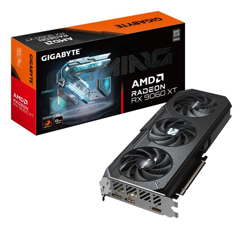 Graphics Card|GIGABYTE|AMD Radeon RX 9060 XT|8 GB|GDDR6|128 bit|PCIE 5.0 16x|Triple slot Fansink|GV-R9060XTGAMING-8GD1.0 Graphics Card|GIGABYTE|AMD Radeon RX 9060 XT|8 GB|GDDR6|128 bit|PCIE 5.0 16x|Triple slot Fansink|GV-R9060XTGAMING-8GD1.0
