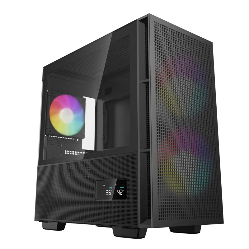 Case|DEEPCOOL|CH360 DIGITAL|MiniTower|Case product features Transparent panel|Not included|Colour Black|R-CH360-BKAPE3D-G-1 Case|DEEPCOOL|CH360 DIGITAL|MiniTower|Case product features Transparent panel|Not included|Colour Black|R-CH360-BKAPE3D-G-1