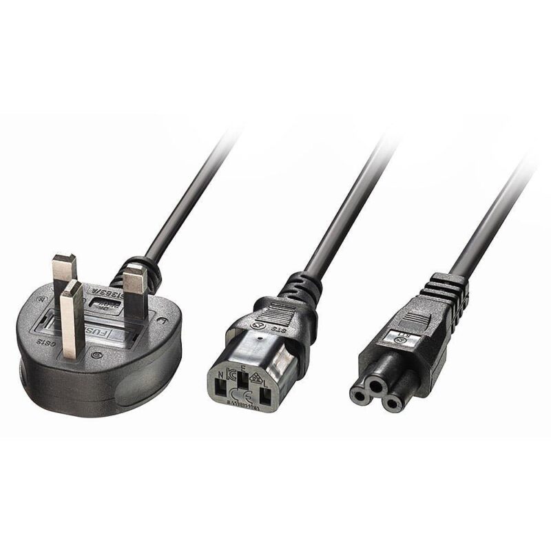 CABLE POWER UK 3 PIN TO C13&C5/2.5M 30374 LINDY CABLE POWER UK 3 PIN TO C13&C5/2.5M 30374 LINDY