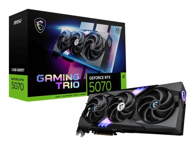 Graphics Card|MSI|NVIDIA GeForce RTX 5070|12 GB|GDDR7|192 bit|PCIE 5.0 16x|Triple slot Fansink|1xHDMI|3xDisplayPort|RTX507012GGAMTRIOOC Graphics Card|MSI|NVIDIA GeForce RTX 5070|12 GB|GDDR7|192 bit|PCIE 5.0 16x|Triple slot Fansink|1xHDMI|3xDisplayPort|RTX507012GGAMTRIOOC