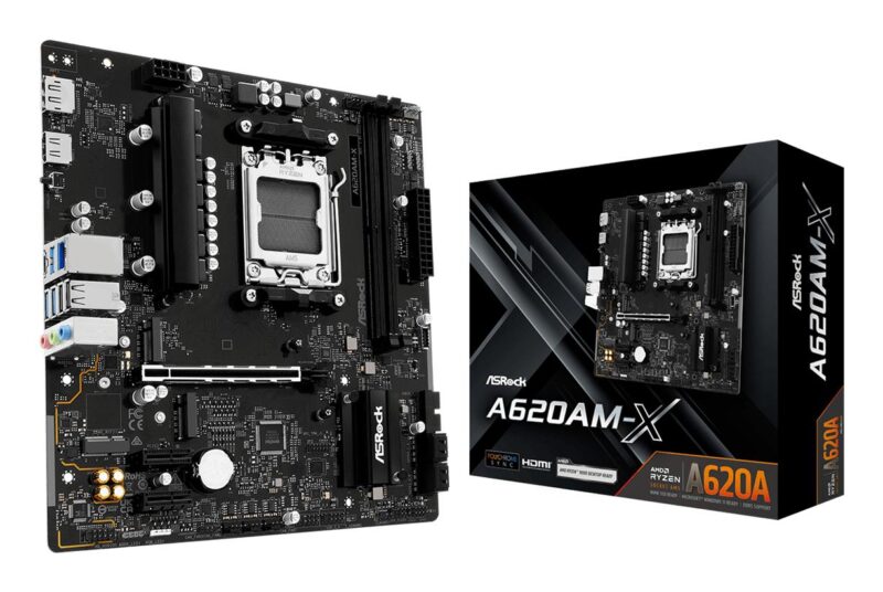Mainboard|ASROCK|AMD A620A|SAM5|Micro-ATX|Memory DDR5|Memory slots 2|A620AM-X Mainboard|ASROCK|AMD A620A|SAM5|Micro-ATX|Memory DDR5|Memory slots 2|A620AM-X