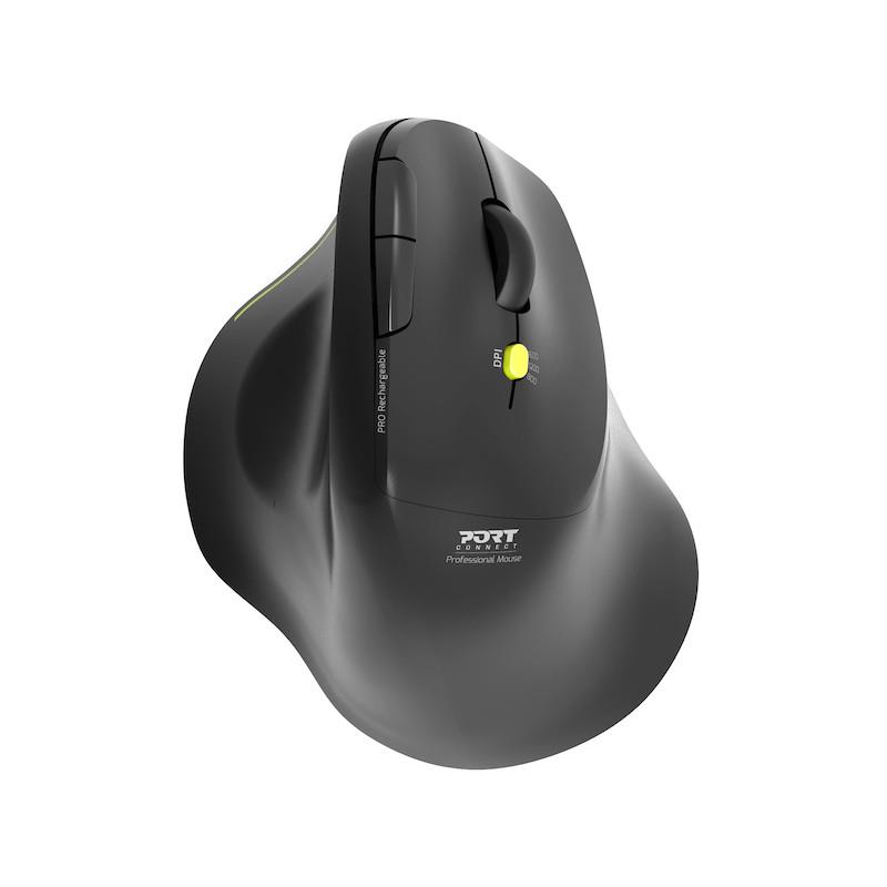 MOUSE BLUETH OPTICAL ERGO SOFT/BLACK 910200 PORT DESIGNS