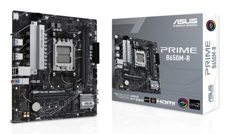 Mainboard|ASUS|AMD B650|SAM5|Micro-ATX|Memory DDR5|Memory slots 2|1xPCI-Express 4.0 1x|2xPCI-Express 4.0 16x|2xM.2|1xHDMI|4xUSB 2.0|2xUSB 3.2|1xRJ45|3xAudio port|PRIMEB650M-R Mainboard|ASUS|AMD B650|SAM5|Micro-ATX|Memory DDR5|Memory slots 2|1xPCI-Express 4.0 1x|2xPCI-Express 4.0 16x|2xM.2|1xHDMI|4xUSB 2.0|2xUSB 3.2|1xRJ45|3xAudio port|PRIMEB650M-R