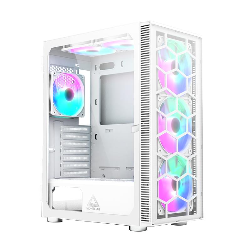 Case|MONTECH|X3 Glass|MidiTower|Case product features Transparent panel|Not included|ATX|MicroATX|MiniITX|Colour White|X3GLASS(W) Case|MONTECH|X3 Glass|MidiTower|Case product features Transparent panel|Not included|ATX|MicroATX|MiniITX|Colour White|X3GLASS(W)