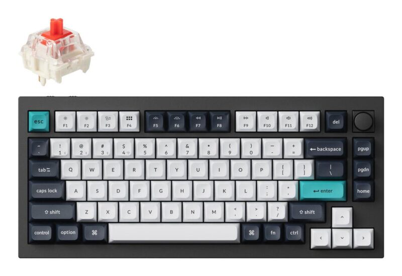 KEYBOARD WRL Q1 MAX RGB/CARBON BLACK Q1M-M1 KEYCHRON KEYBOARD WRL Q1 MAX RGB/CARBON BLACK Q1M-M1 KEYCHRON