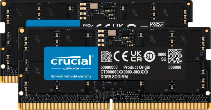NB MEMORY 32GB DDR5-5600 SO/KIT2 CT2K16G56C46S5 CRUCIAL NB MEMORY 32GB DDR5-5600 SO/KIT2 CT2K16G56C46S5 CRUCIAL