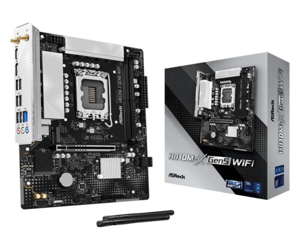 Mainboard|ASROCK|LGA 1851 (Socket V1)|RAM DDR5-SDRAM|2xSlots|H810M-XGEN5WIFI Mainboard|ASROCK|LGA 1851 (Socket V1)|RAM DDR5-SDRAM|2xSlots|H810M-XGEN5WIFI