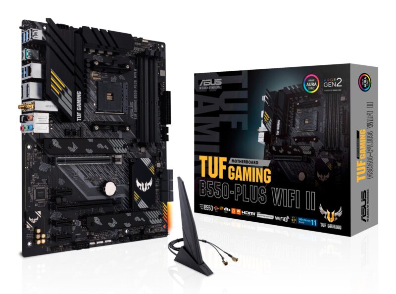 Mainboard|ASUS|AMD B550|SAM4|ATX|Memory DDR4|Memory slots 4|1xPCI-Express 3.0 1x|1xPCI-Express 3.0 4x|1xPCI-Express 4.0 16x|2xM.2|1xHDMI|1xDisplayPort|2xAudio-In|3xAudio-Out|2xUSB 2.0|1xUSB type C|5xUSB 3.2|1xOptical S/PDIF|1xRJ45|TUFGAMB550-PLUSWIFIII