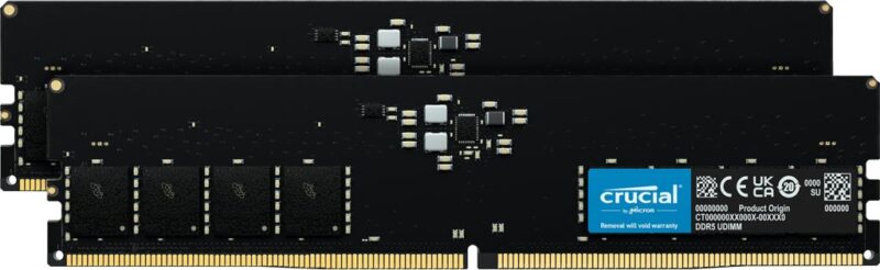 MEMORY DIMM 128GB DDR5-5600/KIT2 CT2K64G56C46U5 CRUCIAL MEMORY DIMM 128GB DDR5-5600/KIT2 CT2K64G56C46U5 CRUCIAL