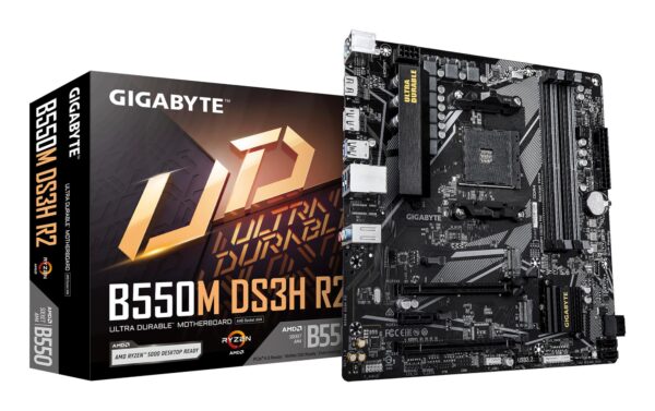 Mainboard|GIGABYTE|AMD B550|SAM4|Micro-ATX|Memory DDR4|Memory slots 4|B550MDS3HR2 Mainboard|GIGABYTE|AMD B550|SAM4|Micro-ATX|Memory DDR4|Memory slots 4|B550MDS3HR2