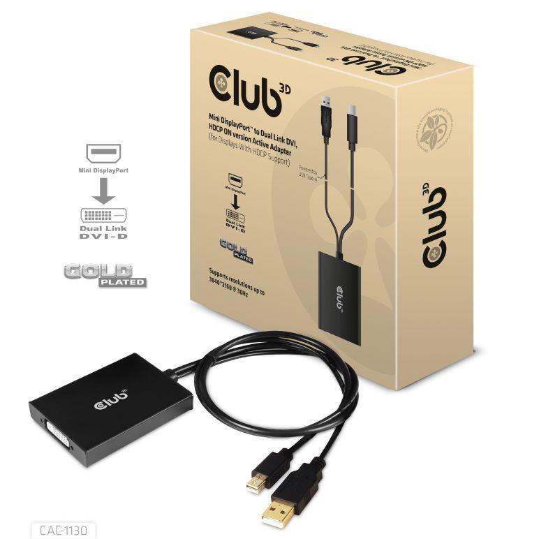 I/O ADAPTER MINI DP TO DVI-I/ACTIVE CAC-1130 CLUB3D I/O ADAPTER MINI DP TO DVI-I/ACTIVE CAC-1130 CLUB3D