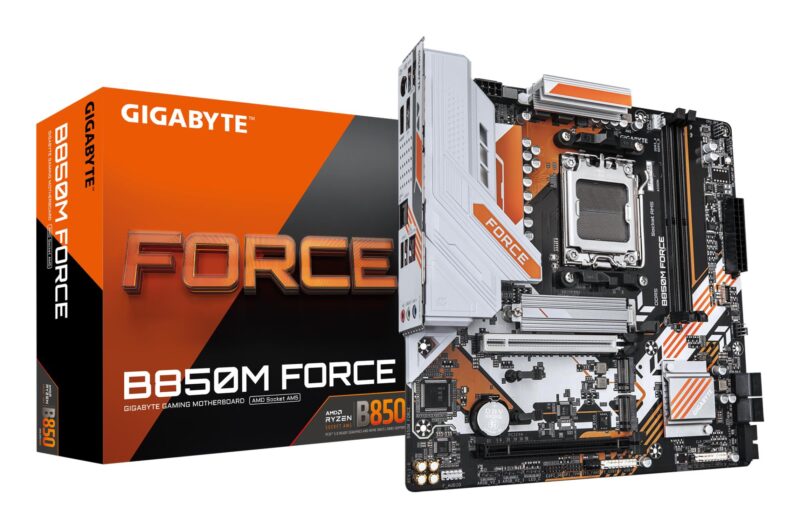 Mainboard|GIGABYTE|AMD B850|Socket AM5|micro ATX|RAM DDR5-SDRAM|2xSlots|3xNumber of M.2 (M) slots|B850MFORCE1.1 Mainboard|GIGABYTE|AMD B850|Socket AM5|micro ATX|RAM DDR5-SDRAM|2xSlots|3xNumber of M.2 (M) slots|B850MFORCE1.1