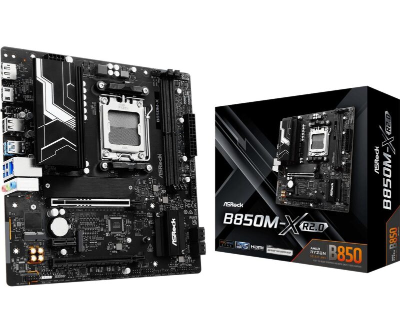 Mainboard|ASROCK|AMD B850|SAM5|Micro-ATX|Memory DDR5|Memory slots 2|B850M-XR2.0 Mainboard|ASROCK|AMD B850|SAM5|Micro-ATX|Memory DDR5|Memory slots 2|B850M-XR2.0