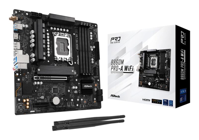 Mainboard|ASROCK|Intel B860 Express|LGA1851|Micro-ATX|Memory DDR5|Memory slots 4|B860MPRO-AWIFI Mainboard|ASROCK|Intel B860 Express|LGA1851|Micro-ATX|Memory DDR5|Memory slots 4|B860MPRO-AWIFI