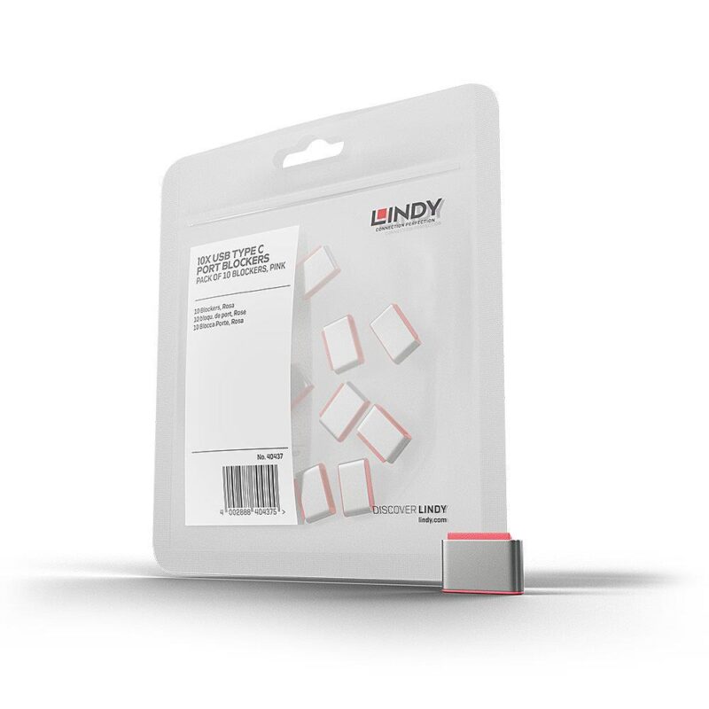 USB PORT TYPE-C BLOCKER 10PACK/PINK 40437 LINDY USB PORT TYPE-C BLOCKER 10PACK/PINK 40437 LINDY