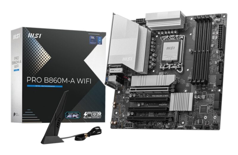 Mainboard|MSI|Intel B860 Express|LGA1851|Micro-ATX|Memory DDR5|Memory slots 4|PROB860M-AWIFI Mainboard|MSI|Intel B860 Express|LGA1851|Micro-ATX|Memory DDR5|Memory slots 4|PROB860M-AWIFI