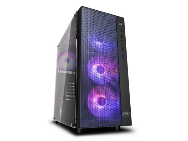 Case|DEEPCOOL|ATX/micro ATX/Mini-ITX/EATX|Black|Midi Tower|PC|MATREXX55-MESH-ARGB-4F