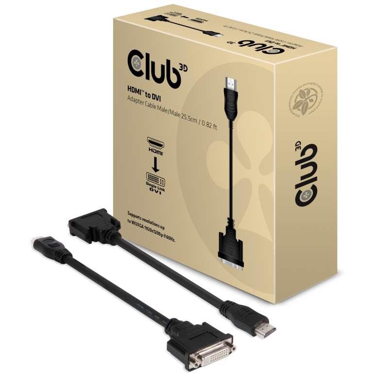 I/O ADAPTER HDMI TO DVI-D/CAC-HMD>DFD CLUB3D I/O ADAPTER HDMI TO DVI-D/CAC-HMD>DFD CLUB3D