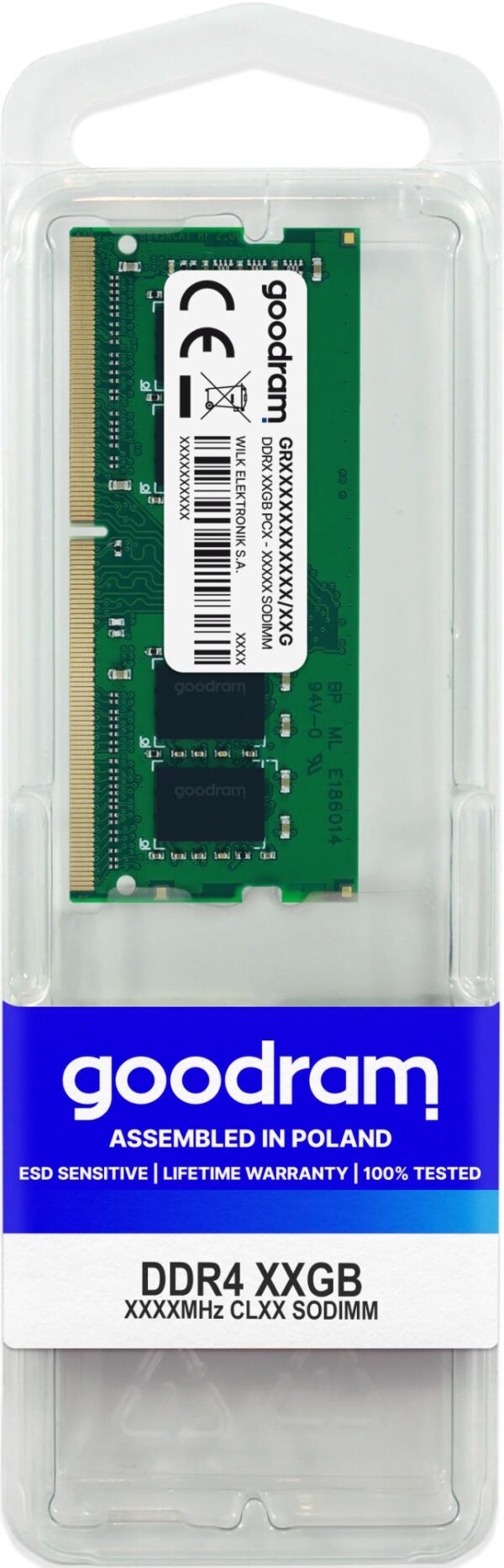 NB MEMORY 8GB PC25600 DDR4/SO GR3200S464L22S/8G GOODRAM NB MEMORY 8GB PC25600 DDR4/SO GR3200S464L22S/8G GOODRAM