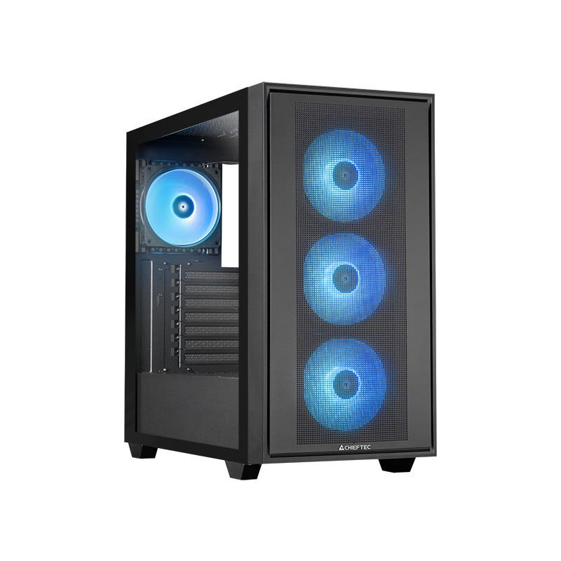 Case|CHIEFTEC|HUNTER 3|MidiTower|Case product features Transparent panel|Not included|ATX|EATX|MicroATX|MiniITX|Colour Black|GS-03B-OP Case|CHIEFTEC|HUNTER 3|MidiTower|Case product features Transparent panel|Not included|ATX|EATX|MicroATX|MiniITX|Colour Black|GS-03B-OP